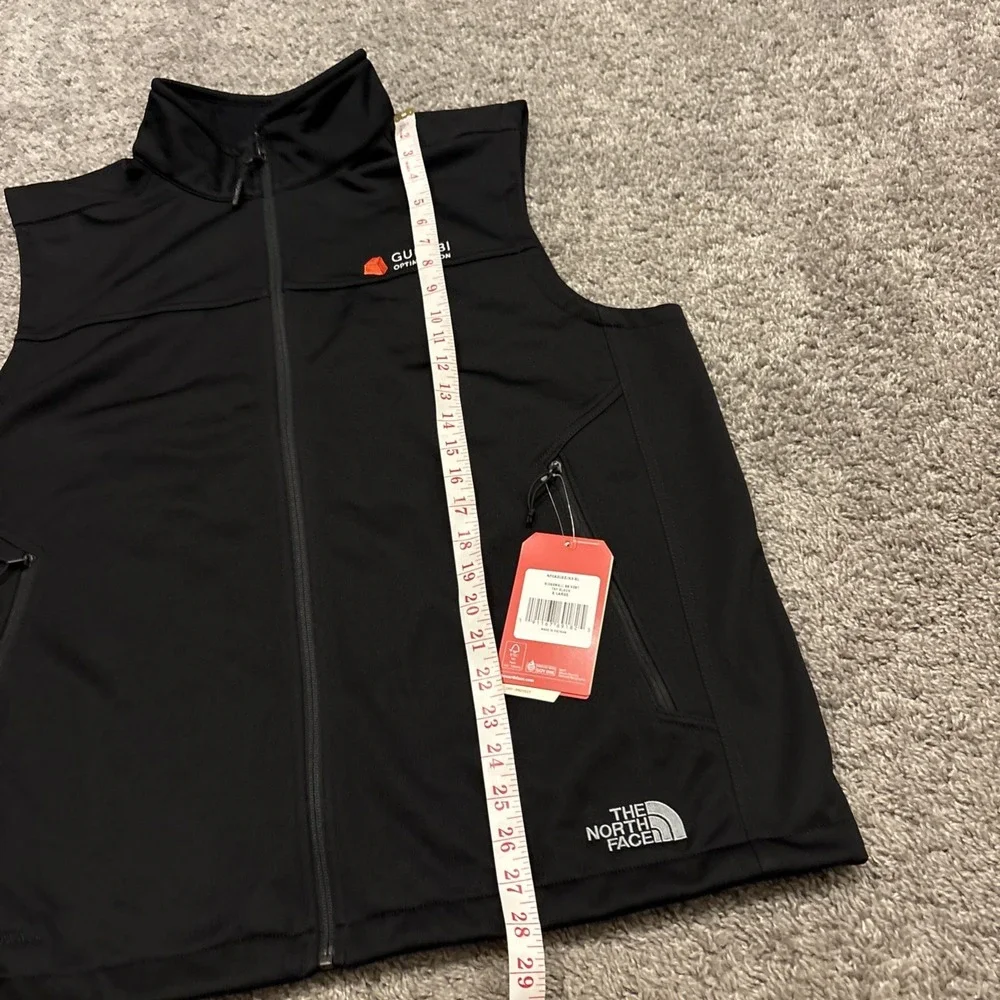 The North Face Ridgewall Vest Mens XL Black Full Zip Logo Windwall NEW WITH TAGS